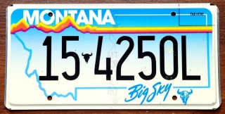 Montana - tablica z USA