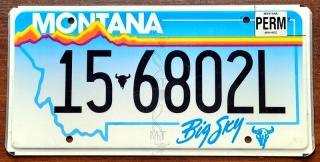 Montana - tablica z USA