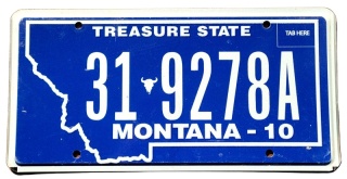 Montana - tablica z USA