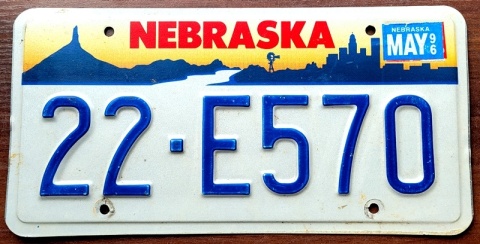 Nebraska 1996 - tablica z USA