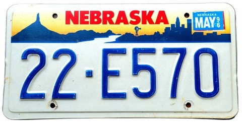 Nebraska 1996 - tablica z USA