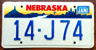 Nebraska 1996 - tablica z USA