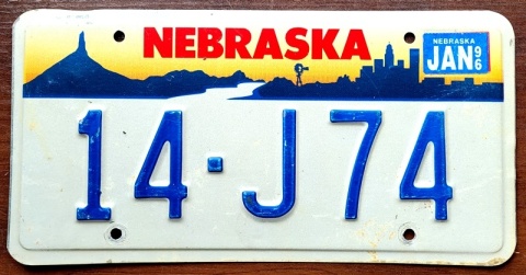 Nebraska 1996 - tablica z USA