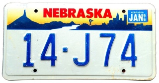 Nebraska 1996 - tablica z USA