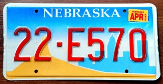 Nebraska 2002 - tablica z USA
