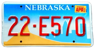 Nebraska 2002 - tablica z USA