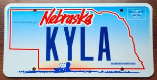 Nebraska - personalna - tablica z USA