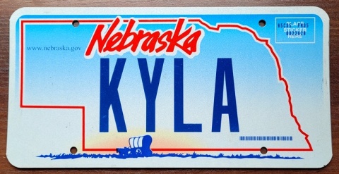 Nebraska - personalna - tablica z USA