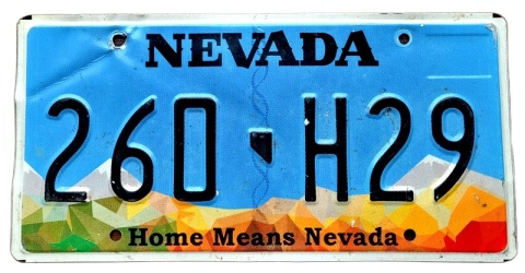 Nevada - tablica z USA