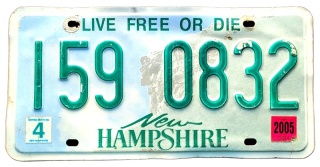 New Hampshire 2005 - tablica z USA
