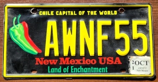 New Mexico 2021 - tablica z USA