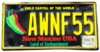 New Mexico 2021 - tablica z USA
