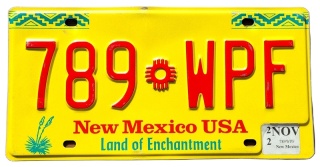 New Mexico 2022 - tablica z USA