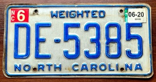 North Carolina 2020 - tablica z USA