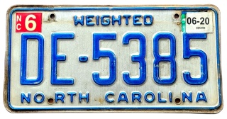 North Carolina 2020 - tablica z USA