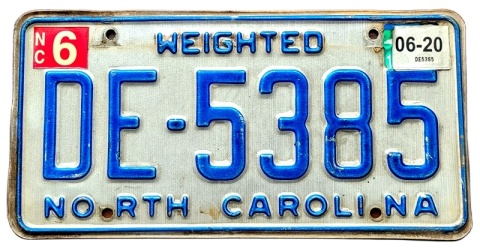 North Carolina 2020 - tablica z USA