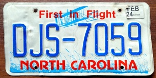 North Carolina 2024 - tablica z USA