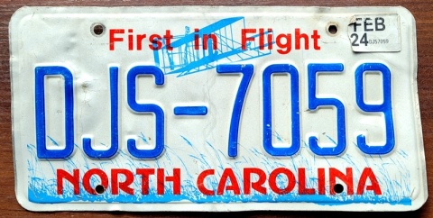 North Carolina 2024 - tablica z USA