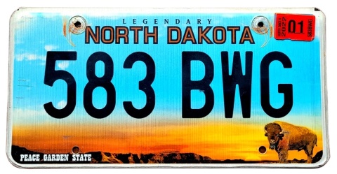 North Dakota 2022 - tablica z USA