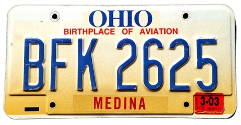 Ohio 2003 - tablica z USA
