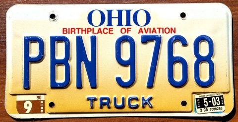 Ohio 2003 - tablica z USA