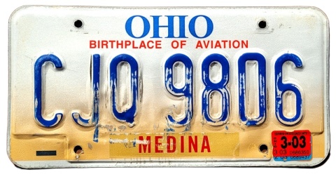 Ohio 2003 - tablica z USA