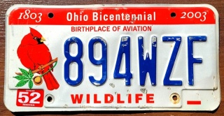 Ohio - tablica z USA
