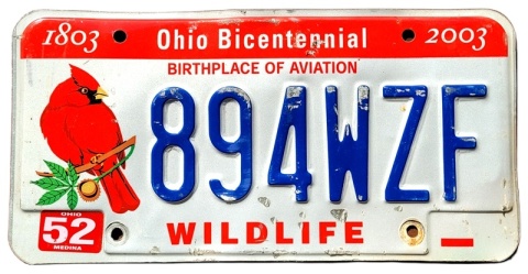Ohio - tablica z USA