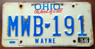 Ohio 1995 - tablica z USA