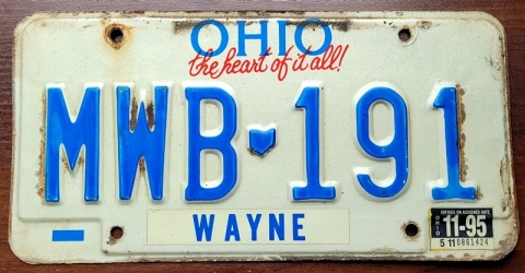 Ohio 1995 - tablica z USA