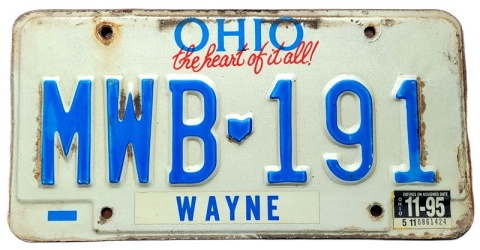 Ohio 1995 - tablica z USA