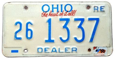 Ohio - tablica z USA
