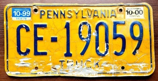 Pennsylvania 1999 - tablica z USA