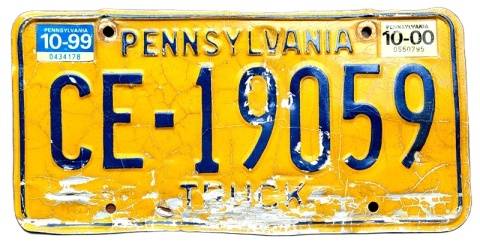 Pennsylvania 1999 - tablica z USA