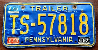 Pennsylvania 1995/99 - tablica z USA