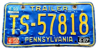 Pennsylvania 1995/99 - tablica z USA