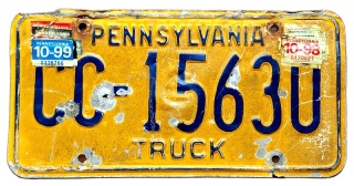 Pennsylvania 1998/99 - tablica z USA
