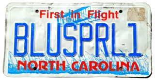 North Carolina - personalna - tablica z USA