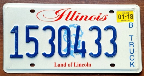 Illinois 2018 - tablica z USA