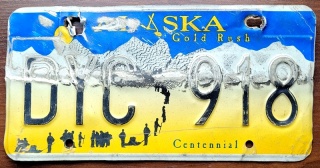 ROAD KILL - Alaska - tablica z USA