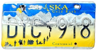ROAD KILL - Alaska - tablica z USA