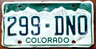 ROAD KILL - Colorado - tablica z USA