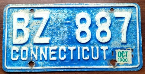 ROAD KILL - Connecticut 1980 - tablica z USA