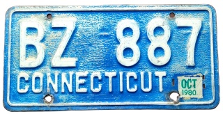 ROAD KILL - Connecticut 1980 - tablica z USA