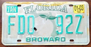 ROAD KILL - Florida - tablica z USA