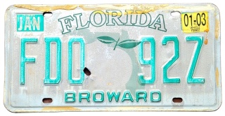 ROAD KILL - Florida - tablica z USA