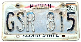 ROAD KILL - Hawaii 2015 - tablica z USA