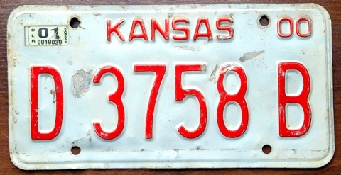 ROAD KILL - Kansas 2001 - tablica z USA