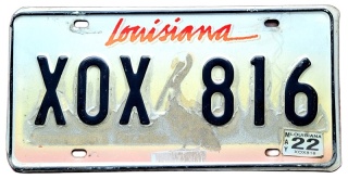 ROAD KILL - Louisiana 2022 - tablica z USA