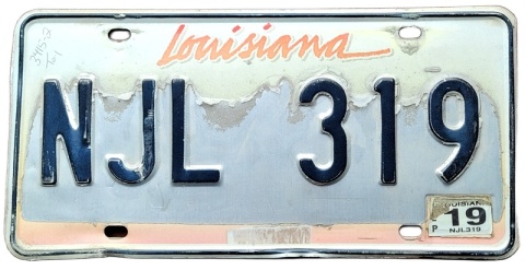ROAD KILL - Louisiana - tablica z USA